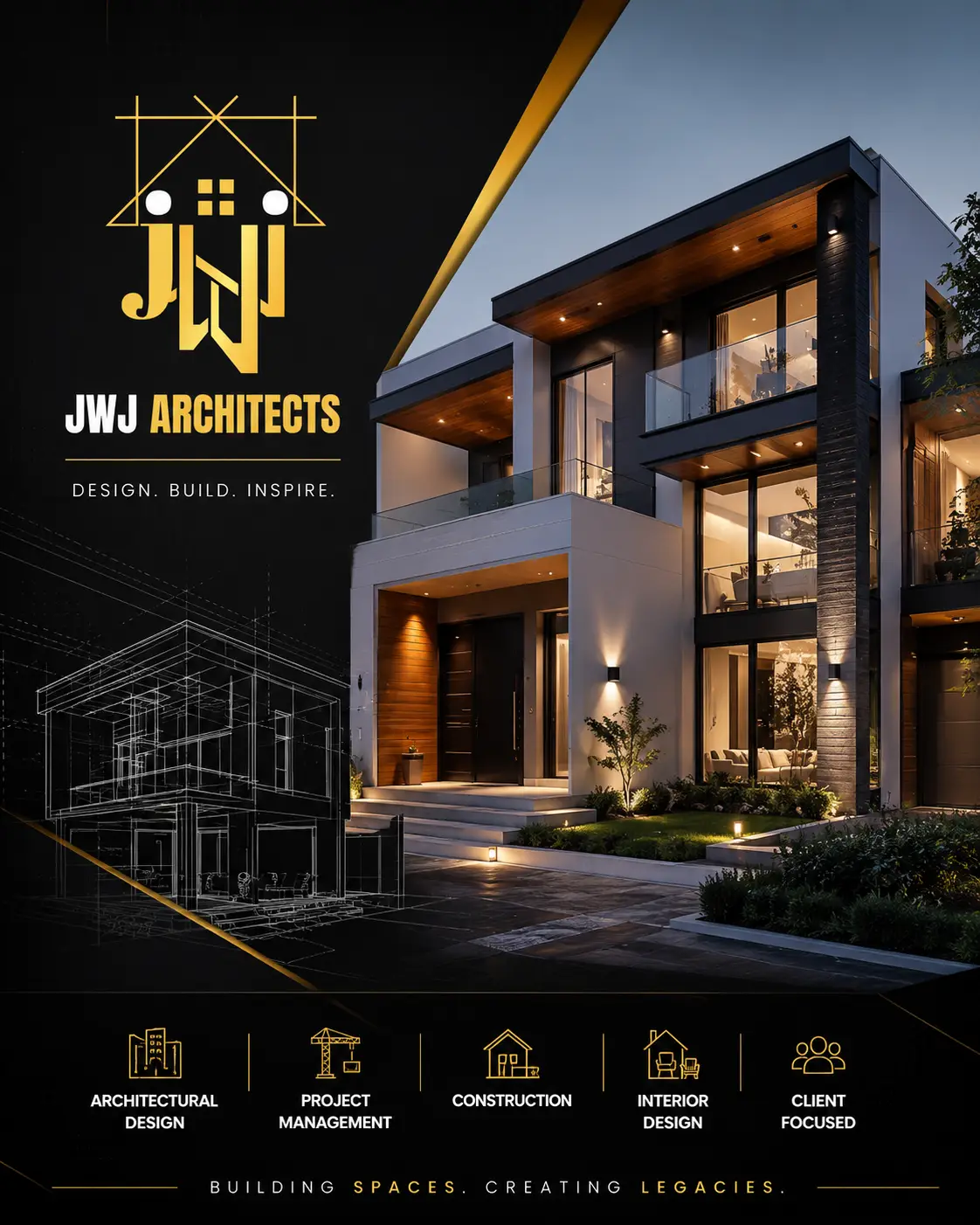 branding works by wilfy designs for jwj architects